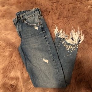 H&M jeans with pearls